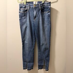 Frame Le Nouveau Straight Cropped Denim, Sz 29